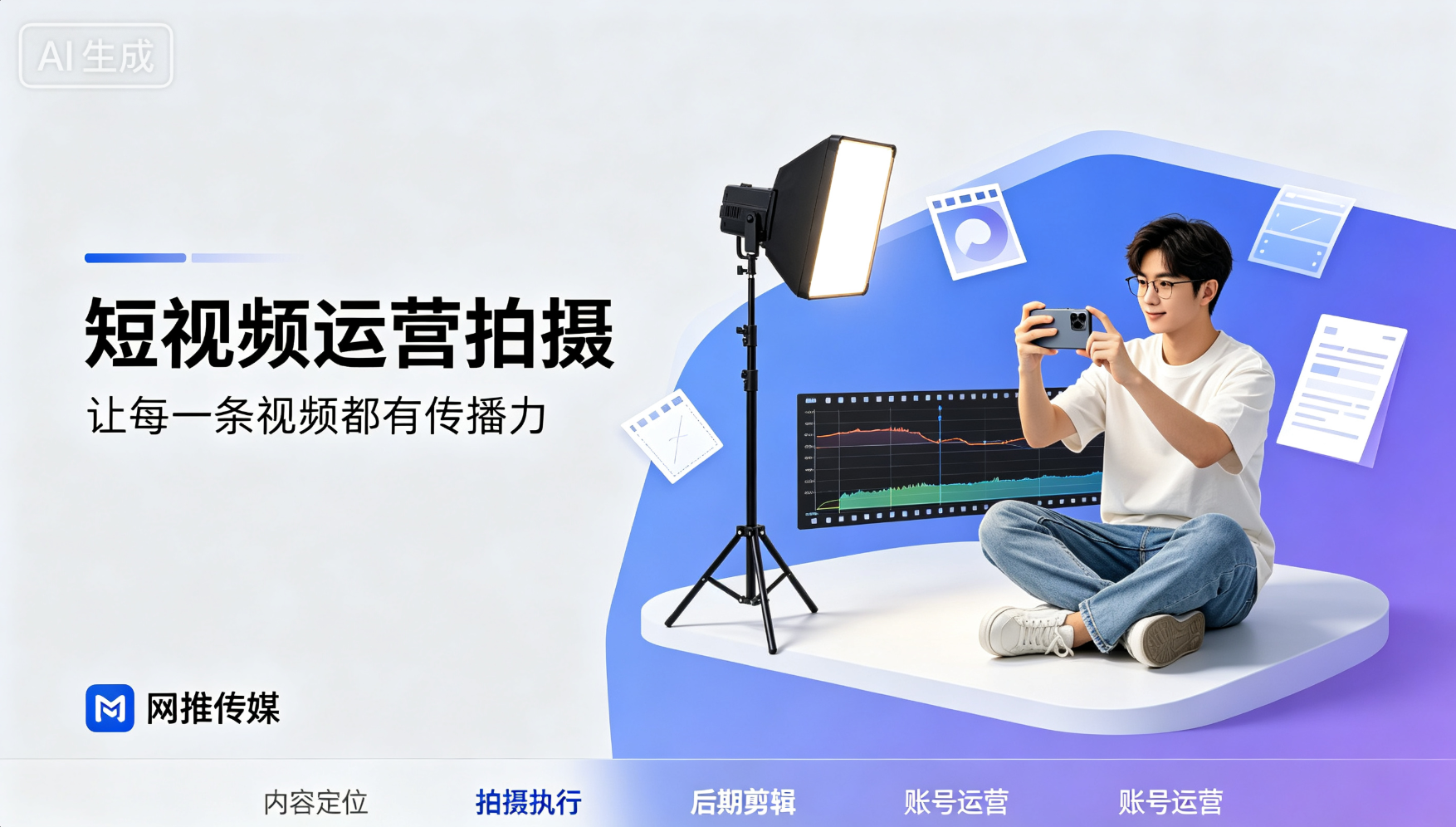 短视频运营宣传图展示网推传媒短视频服务内容