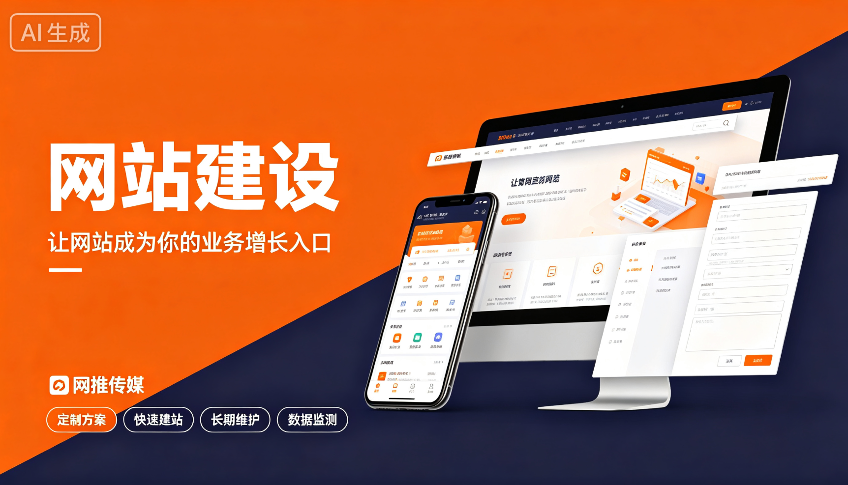 网站建设宣传图展示企业官网开发能力